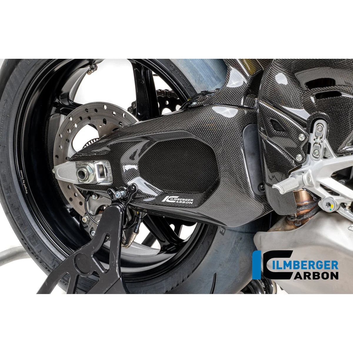 Ilmberger Carbon Fiber Swingarm Cover Set For Ducati Panigale V4 V4S Tricolore