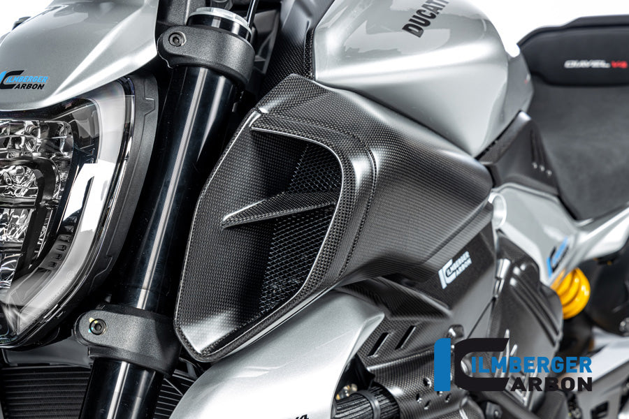 Ilmberger Carbon Left Air Tube Cover Ducati Diavel V4 From 2023 - Matte