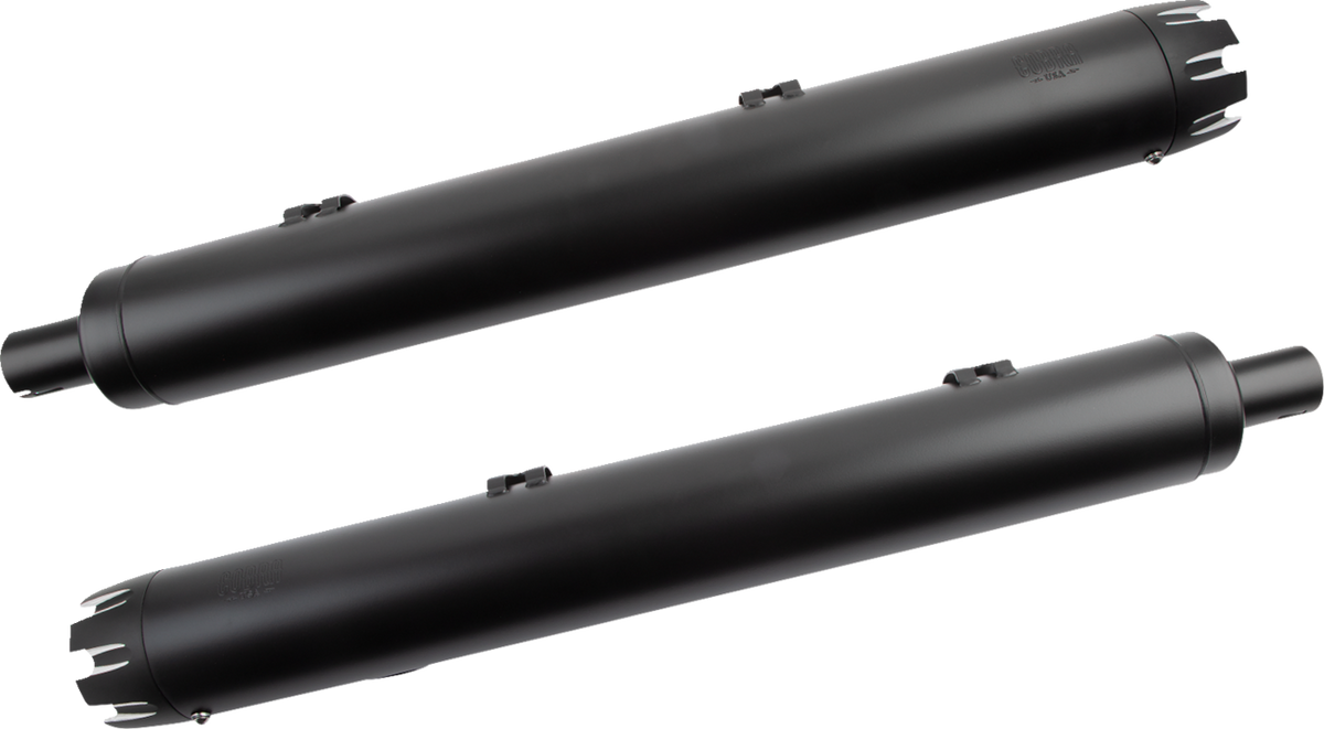 Cobra Dual Cut Slip-On Mufflers - Black