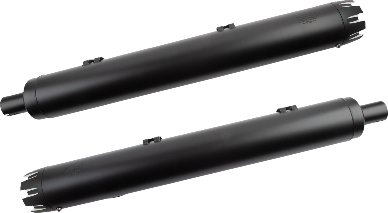 Cobra Dual Cut Slip-On Mufflers - Black