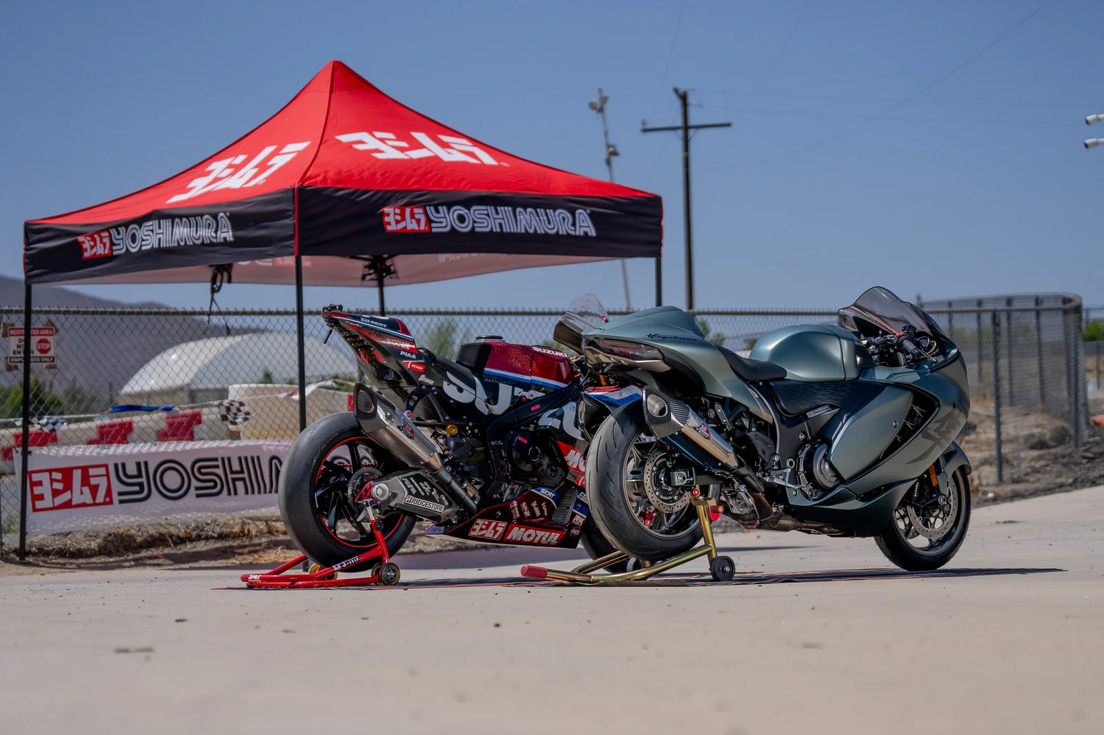 Yoshimura HAYABUSA 2021-26 Race R-11sq-R Dual Stainless Slip-On Exhaust, W/ Titanium Mufflers