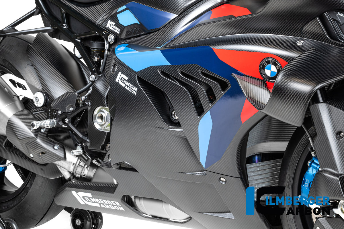 Ilmberger Carbon Lower Side Fairing Kit With Belly Pan BMW M1000RR 2025-2026 - Matte / Twill