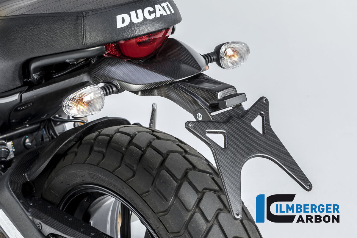 Ilmberger Carbon Upper License Plate Holder Ducati Scrambler 2016 - Matte