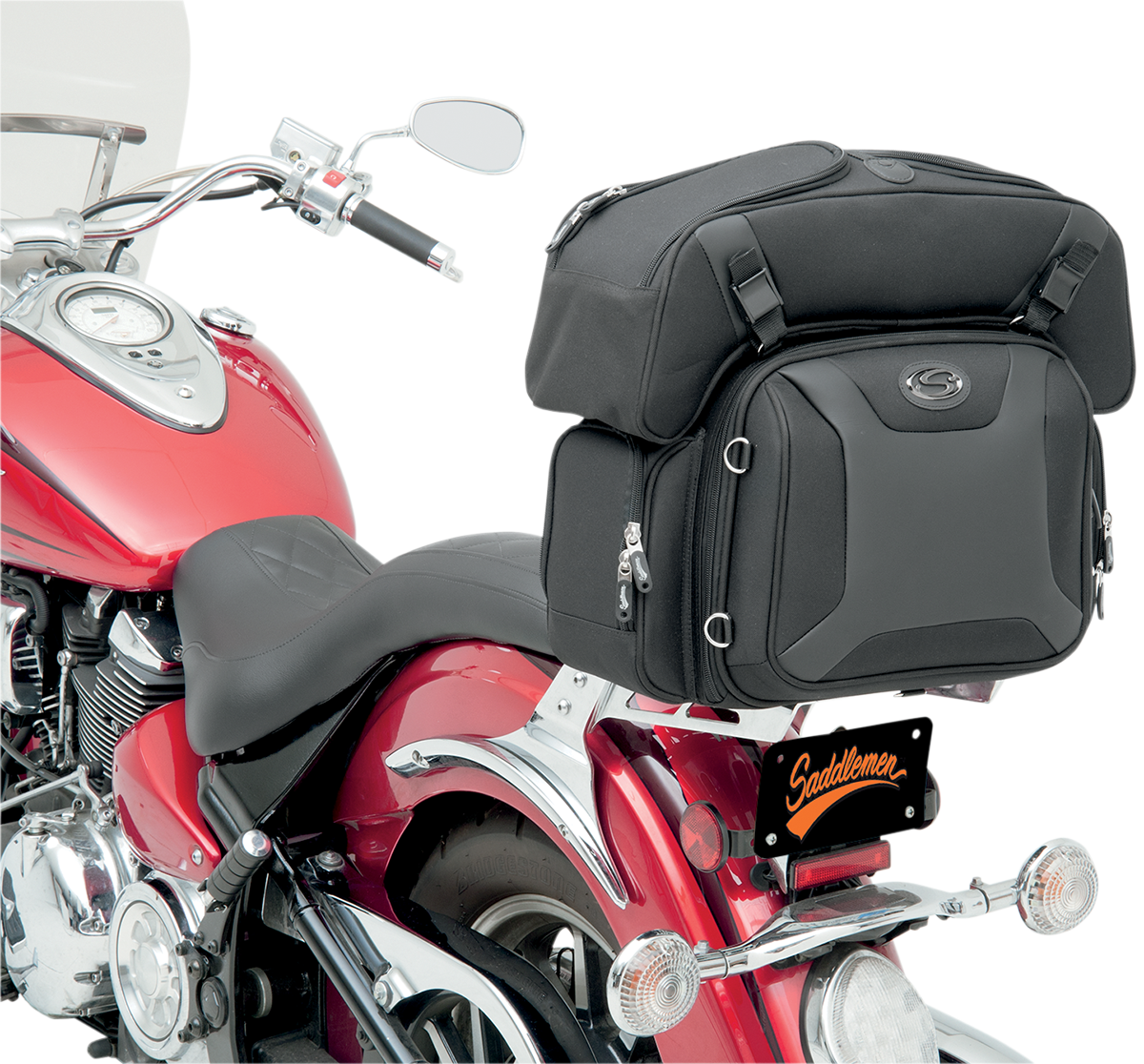 Saddlemen FTB2500 Sport Sissy Bar And Combo Bag