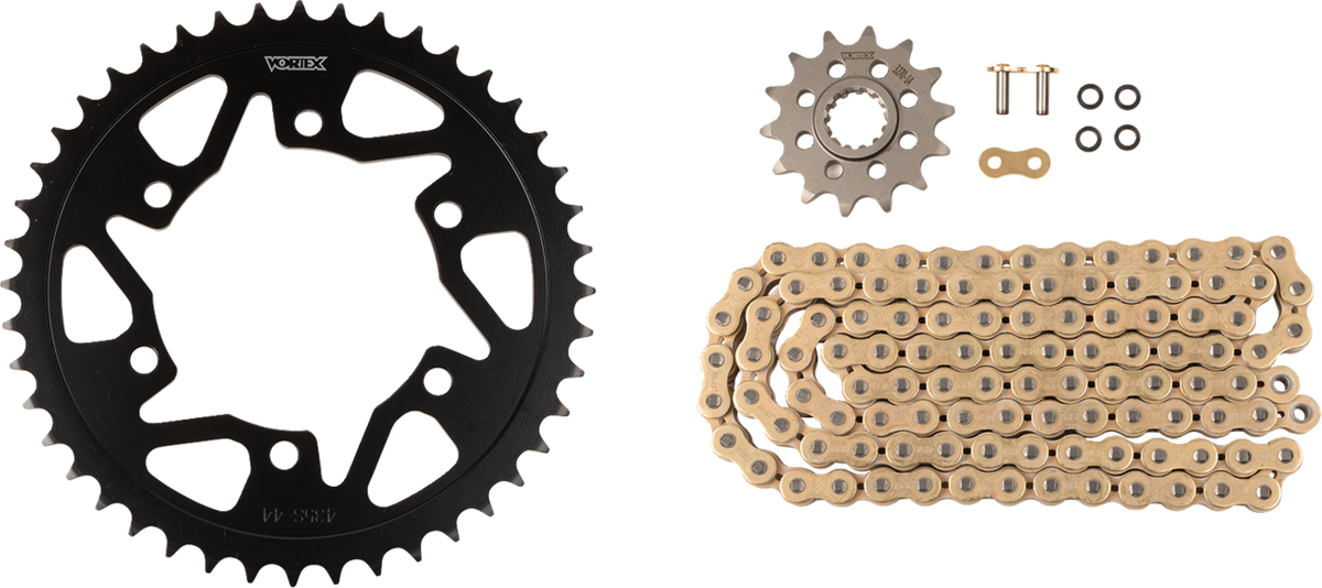 Vortex Chain And Sprocket Kit - HFRS - Gold - Kawasaki Ninja 400