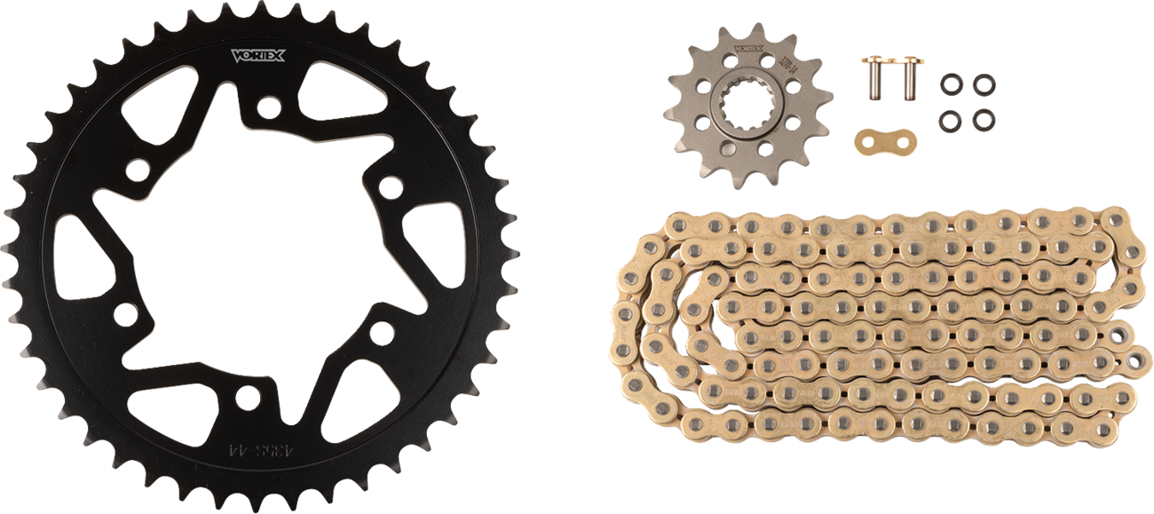 Vortex Chain And Sprocket Kit - HFRS - Gold - Kawasaki Ninja 400