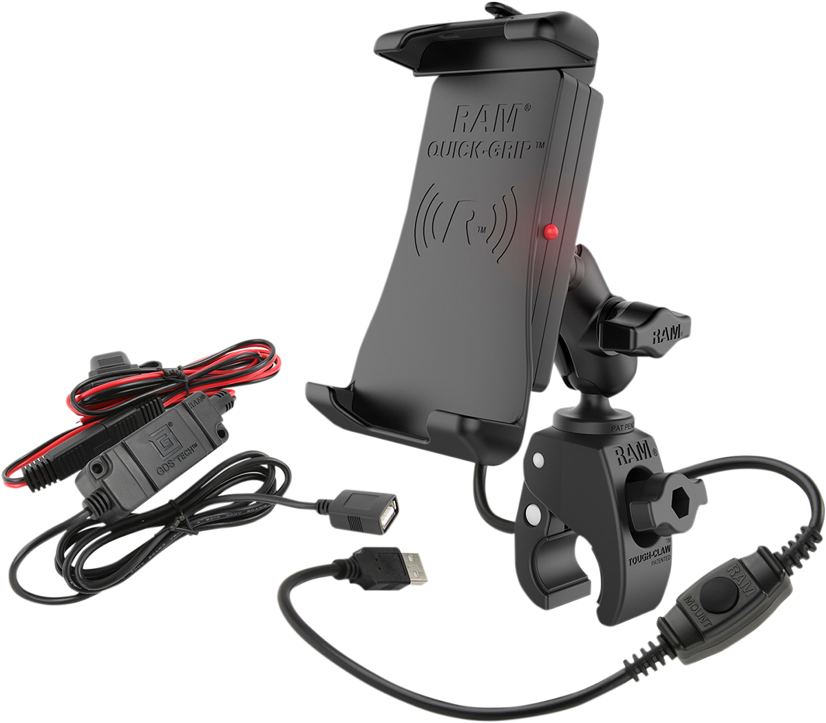 RAM Mounts Quick-Grip™ Waterproof Wireless Charging Mount - Tough Claw™