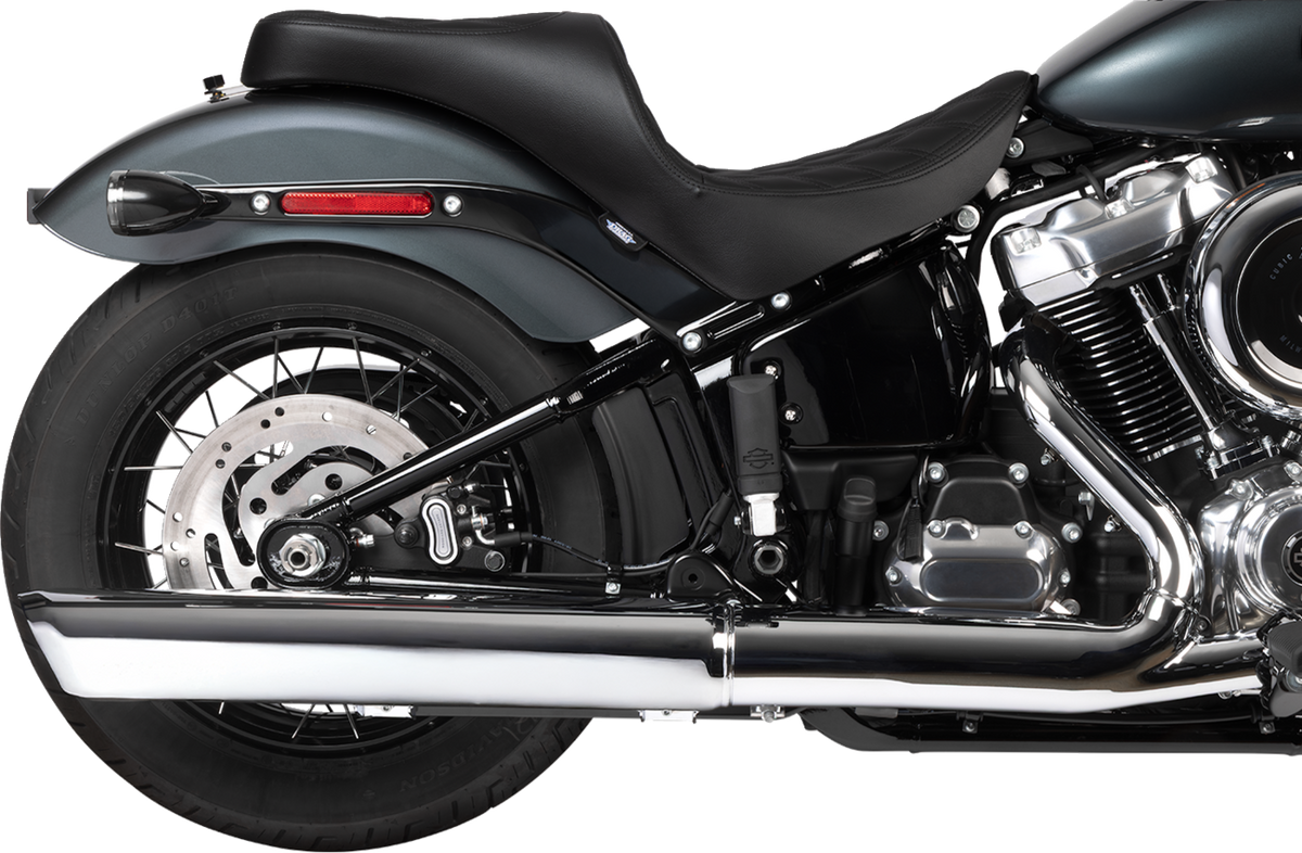 Drag Specialties Seats Freedom Seat - Solar Leather - Double Diamond Black Stitch - FL/FX '18-'25