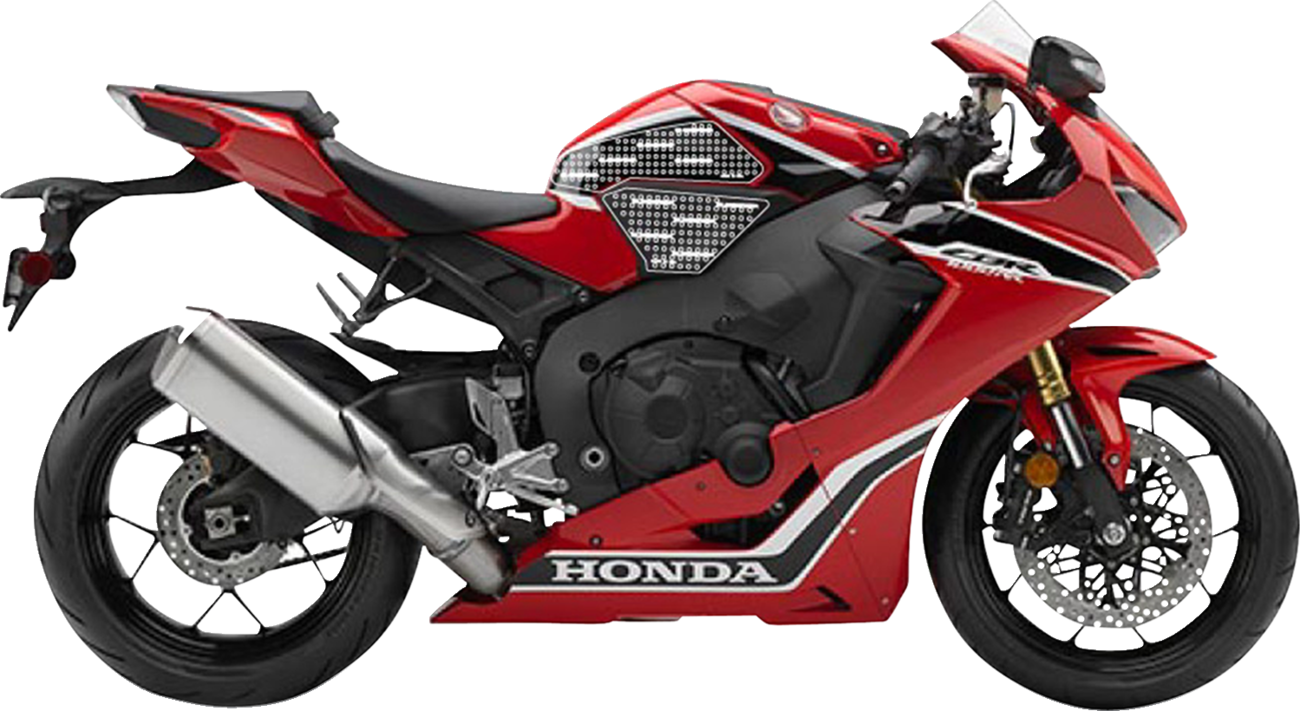 StompGrip Tank Grips - Volcano - Clear/Black - Honda - CBR '17-'25