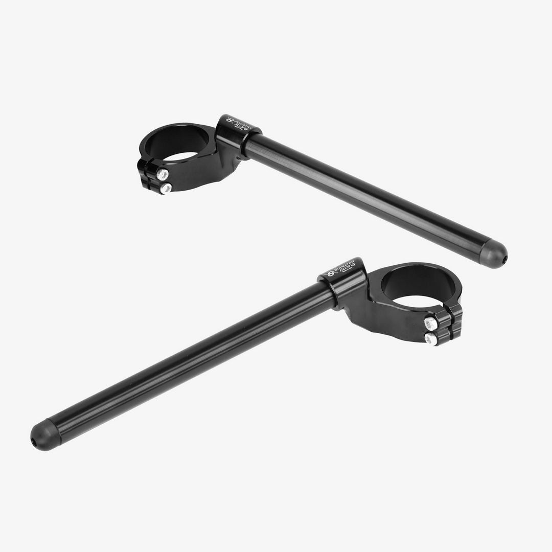 Bonamici Racing Raised Clip-Ons - Diameter 50 MM - Ducati Panigale V2-V2s (Compatible Exclusively With The Top Triple Clamp) - Kawasaki ZX-6R