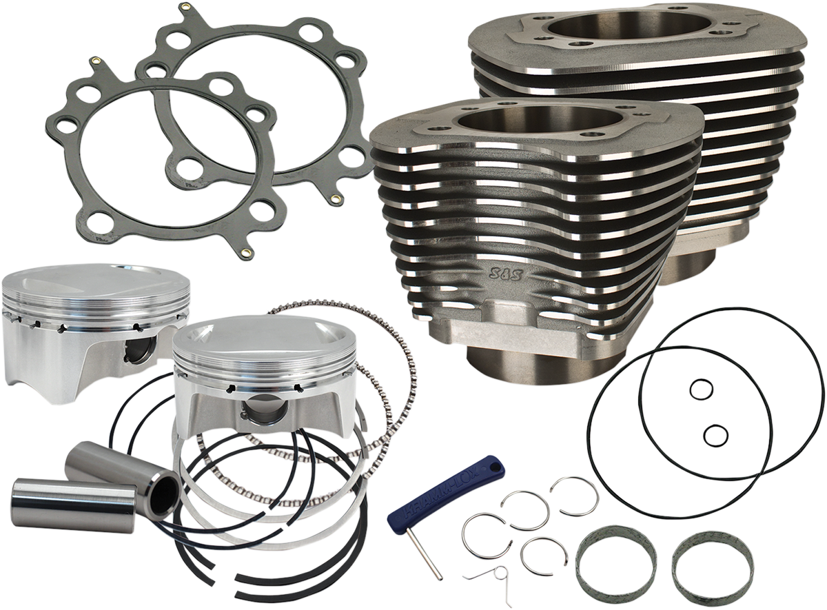 S&S Cycle 98" Big Bore Cylinder Kit - Wrinkle Black - Twin Cam