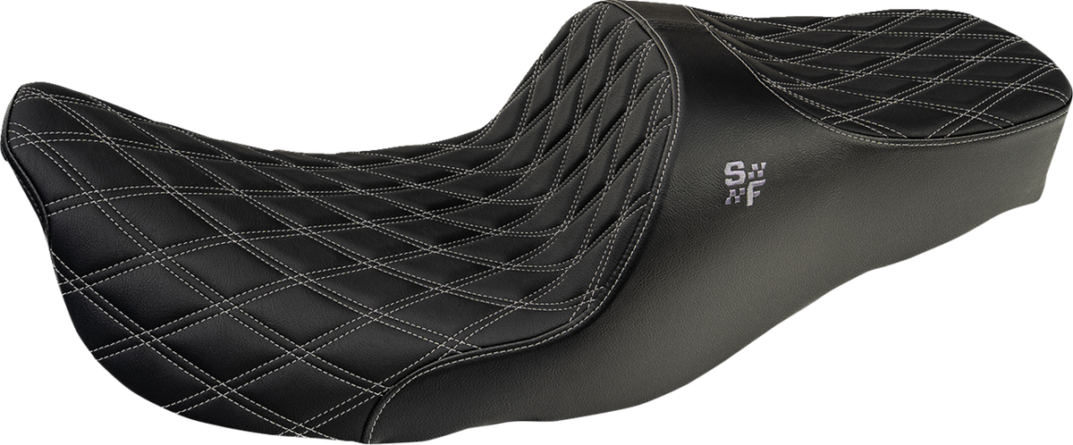 Slyfox Chariot Seat - Silver Double Diamond Stitch - FL '97-'07