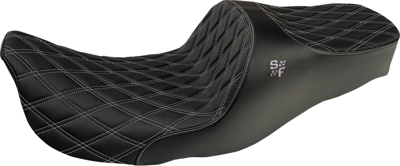 Slyfox Chariot Seat - Silver Double Diamond Stitch - FL '97-'07