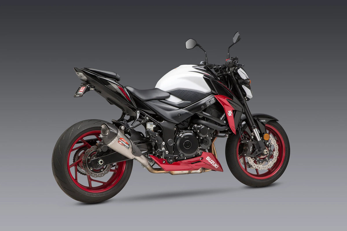 Yoshimura GSX-S750/Z 18-23 AT2 Stainless Slip-On Exhaust, W/ Stainless Muffler