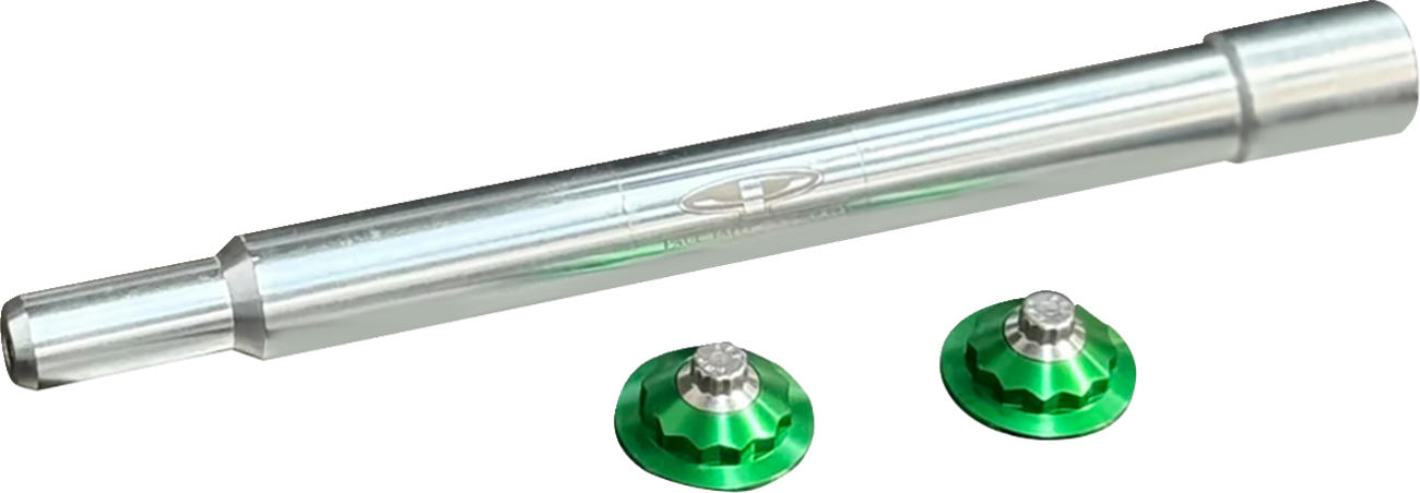 Paul Yaffe Bagger Nation Y-Axle With 12 Point Style Axle Cover Kit - Custom - Front - Green - 25 MM
