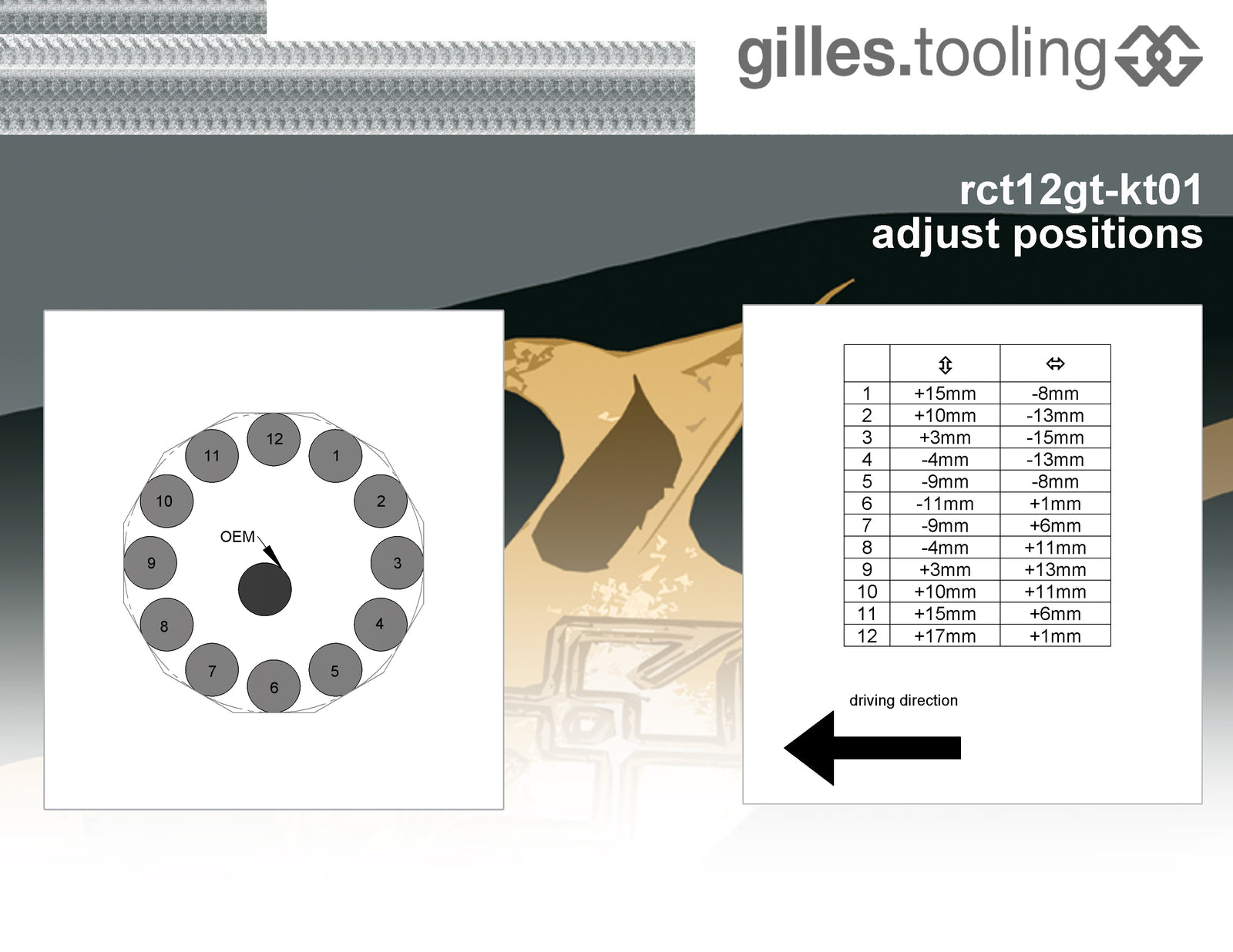 Gilles Tooling Footrest System RCT12GT KT01 Titanium-Silver