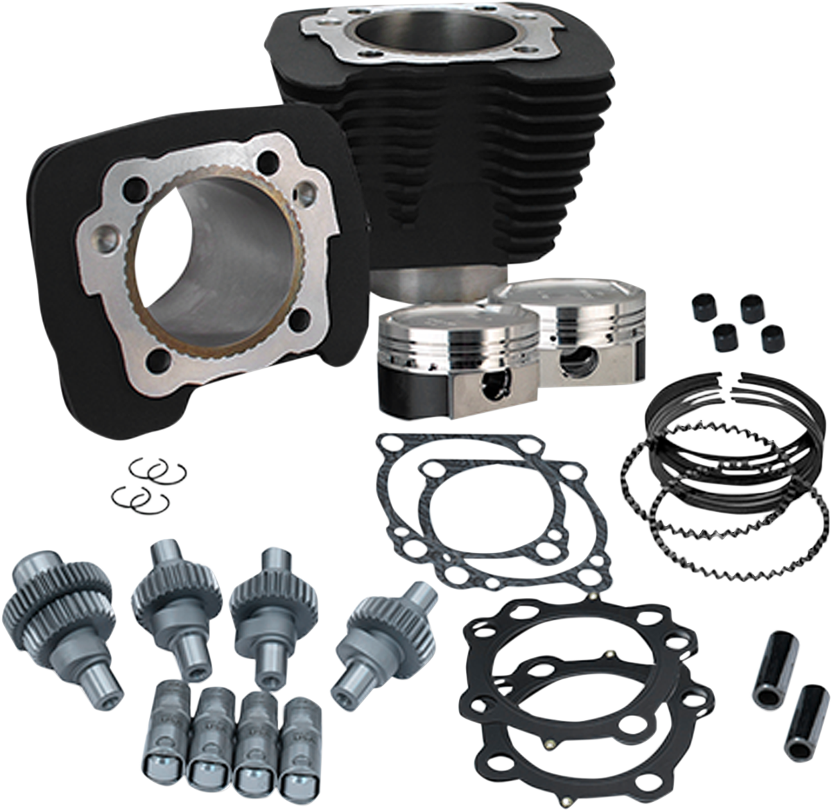 S&amp;S Cycle Hooligan Kit - 883 Cc To 1200 Cc - Wrinkle Black - Sportster