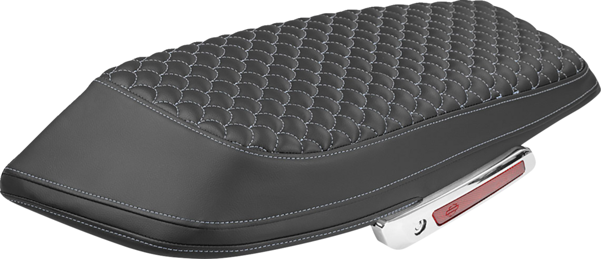 Saddlemen Saddlebag Lid Covers - Dragon Scale - Silver Stitch - FLH/FLT '23-'25
