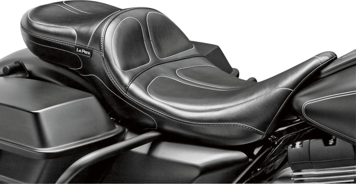 Le Pera Maverick Daddy Long Legs Seat - Black - Stitched - FL '08-'23