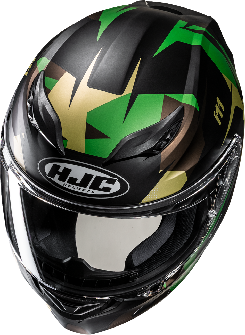 HJC I11 Plus Instant Helmet - Black / Brown / Green / MC4SF / Matte / 3XL
