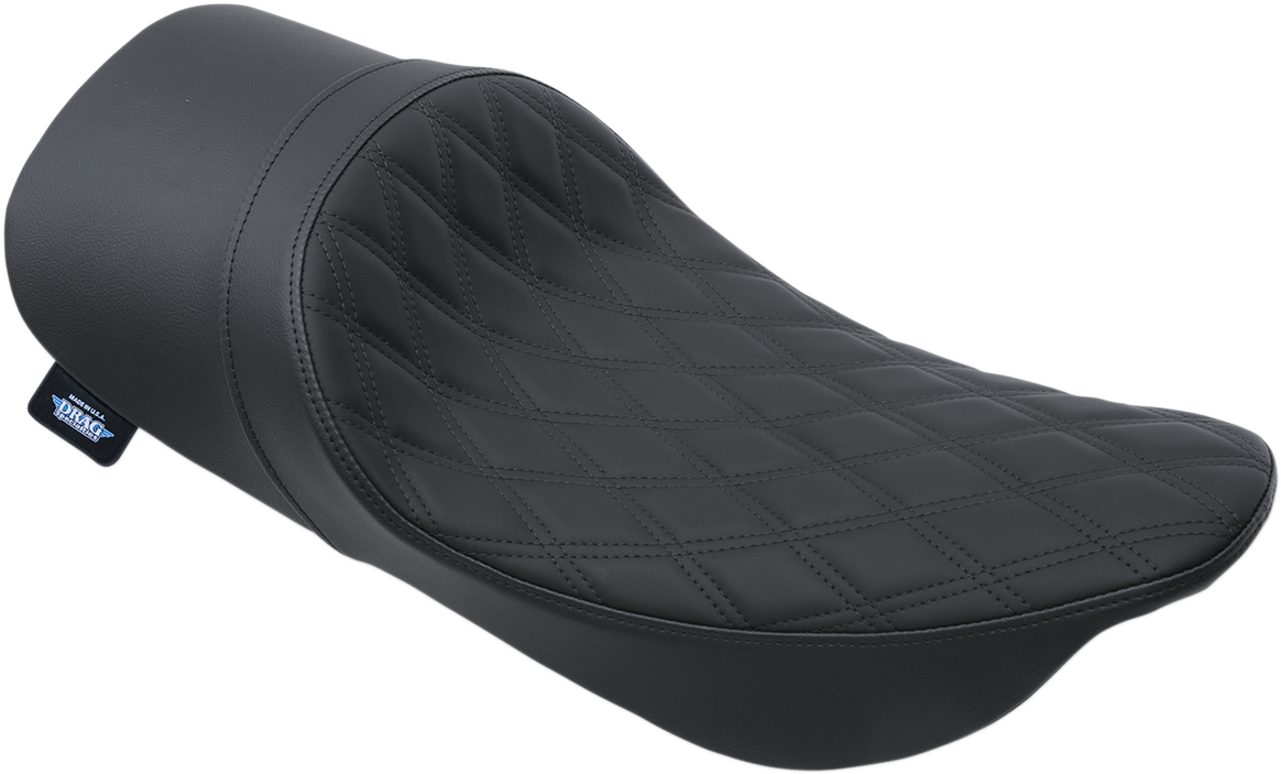 Drag Specialties Seats Low Profile Solo Seat - Forward - Double Diamond - FL '99-'07