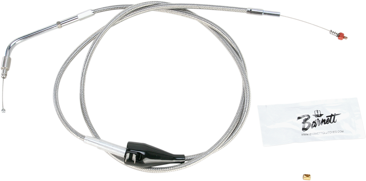 Barnett Stainless Steel Idle Cable - Cruise - +8" - '02-'07 Touring