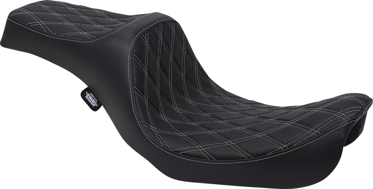 Drag Specialties Seats Predator III Seat - Double Diamond - Silver Stitching - FXD/FLD '06-'17