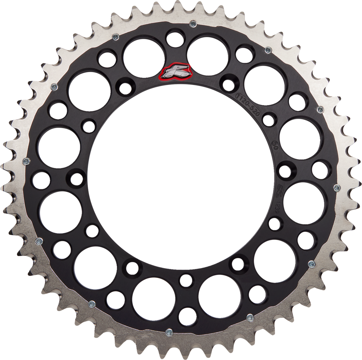 Renthal Twinring™ Rear Sprocket - 50 Tooth - Black - Kawasaki/Suzuki