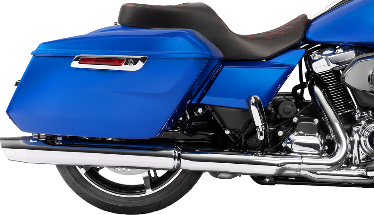 Drag Specialties Seats Freedom Seat - Black - Vinyl - Red Double Diamond Stitch - FLT/FLH '23-'25