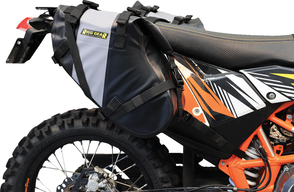 Nelson RIGG Hurricane Dual Sport Saddlebags - Black/Gray