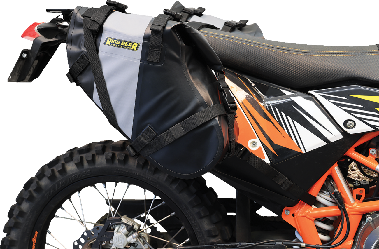Nelson RIGG Hurricane Dual Sport Saddlebags - Black/Gray