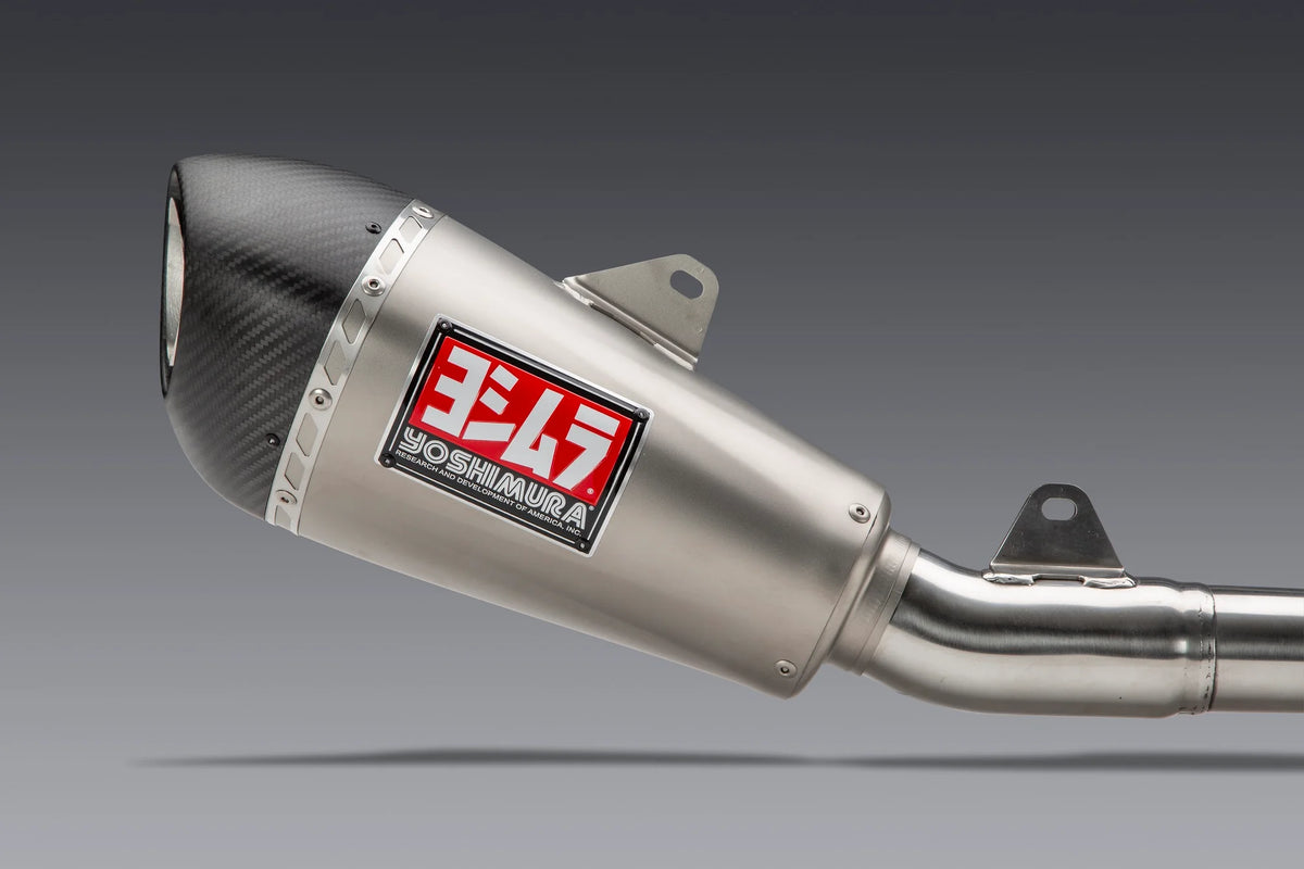 Yoshimura GSX-R1000 05+ / ZX10 07+ Oval Lightning Sprint Alpha T Stainless Exhaust, W/ Stainless Muffler