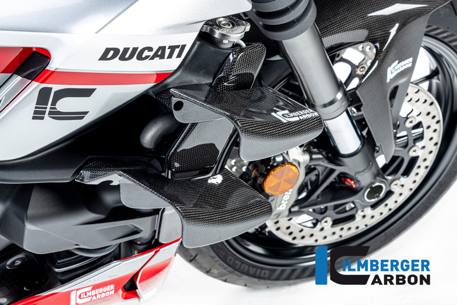Ilmberger Carbon Radiator Cover Right Ducati Streetfighter V2 - Gloss