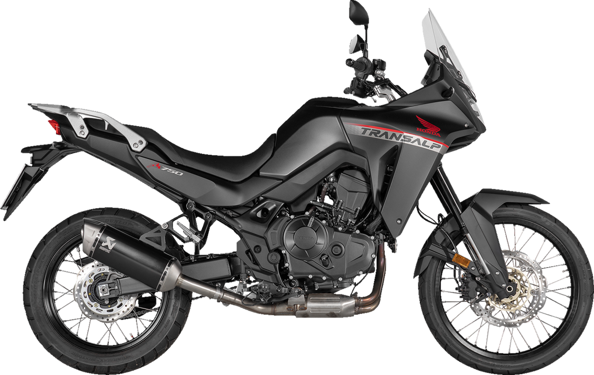 Akrapovic Slip-On Line Muffler - Titanium - Black - Honda XL750 Transalp
