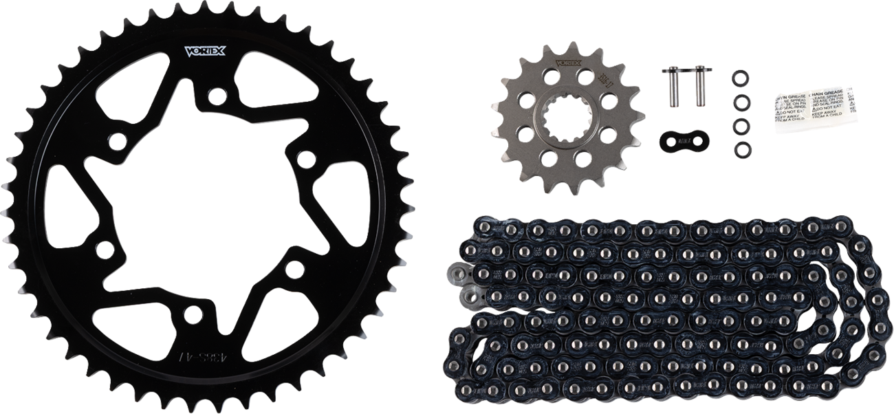 Vortex Chain And Sprocket Kit - WSS - Black - Yamaha YZF-R1