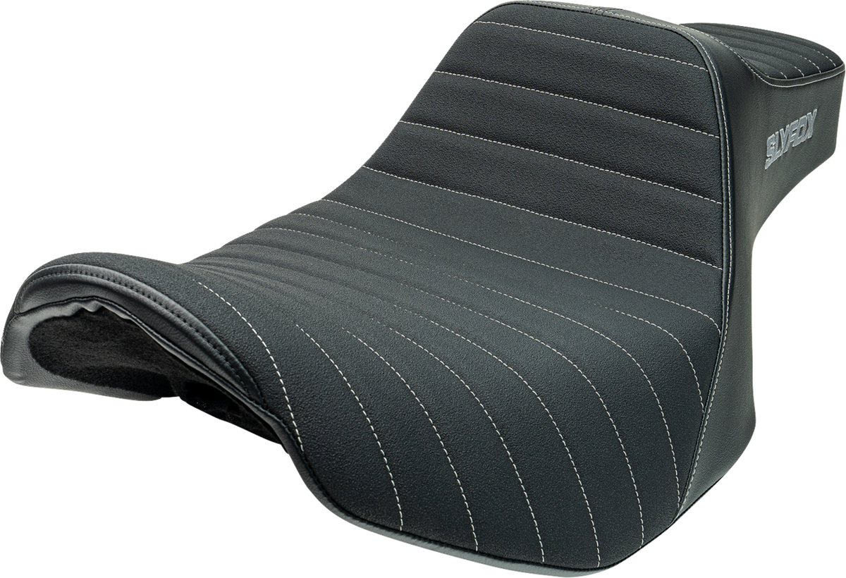Slyfox High Noon Seat - Vinyl - Classic Stitch - Gray Logo - FLH/FLT '23-'24