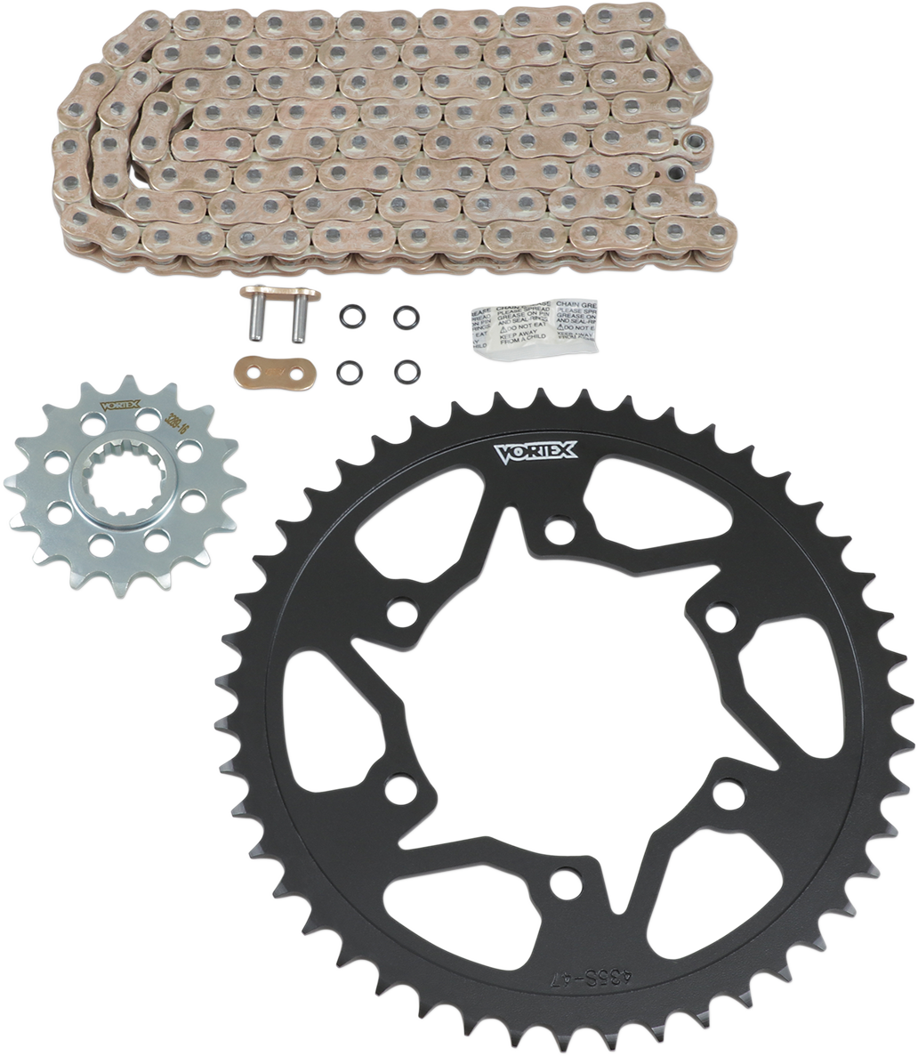 Vortex Chain And Sprocket Kit - HFRS - Gold - Yamaha YZF-R1