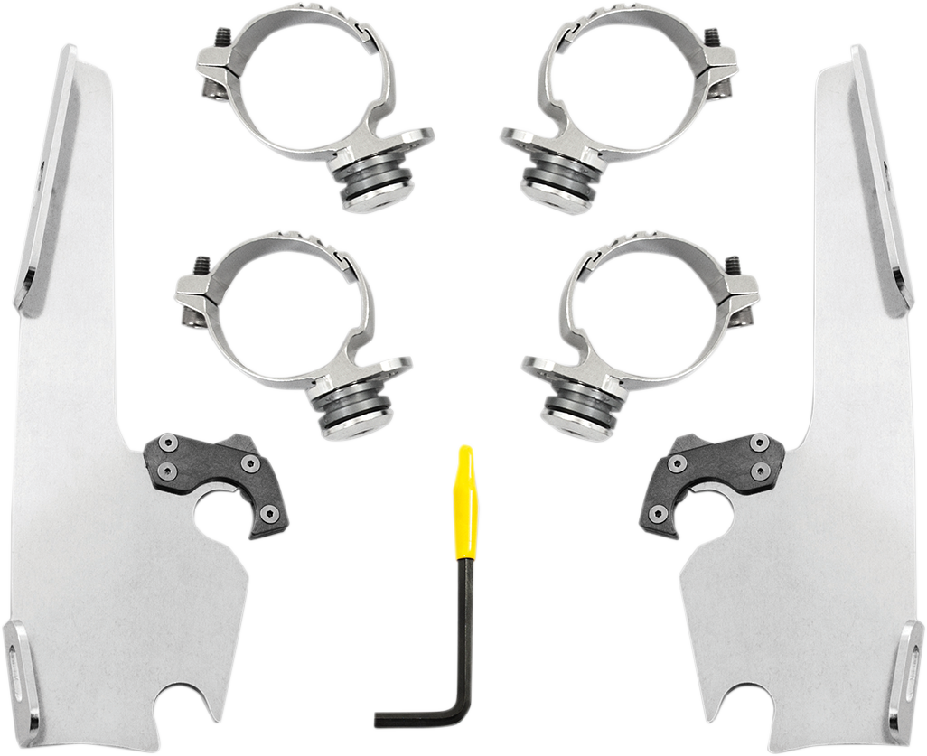 Memphis Shades Fats/Slim Mounting Kit - Polished - FXDL