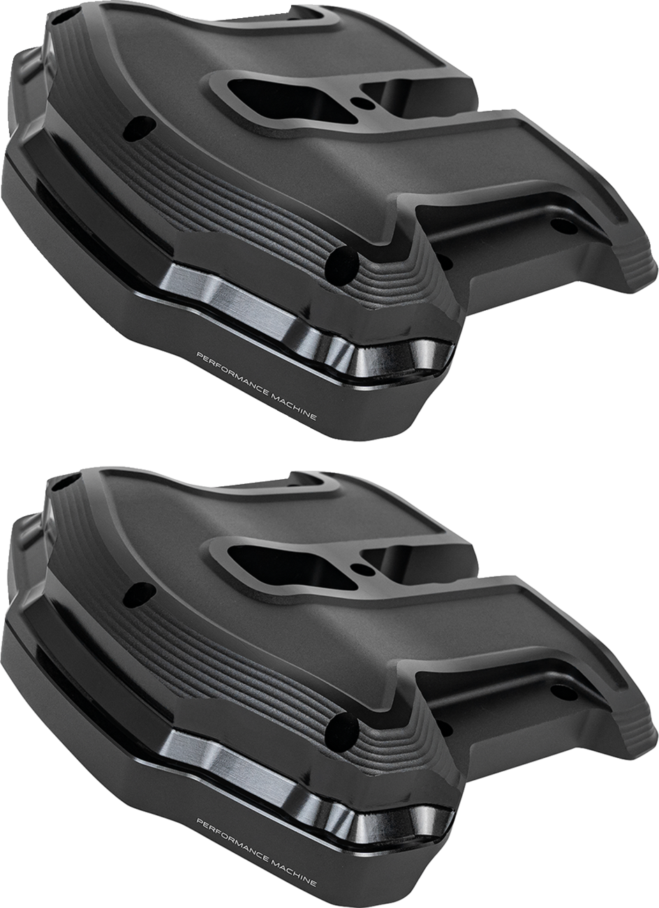 Performance Machine (PM) Rocker Box Cover - Race Series - Black Ops - M8