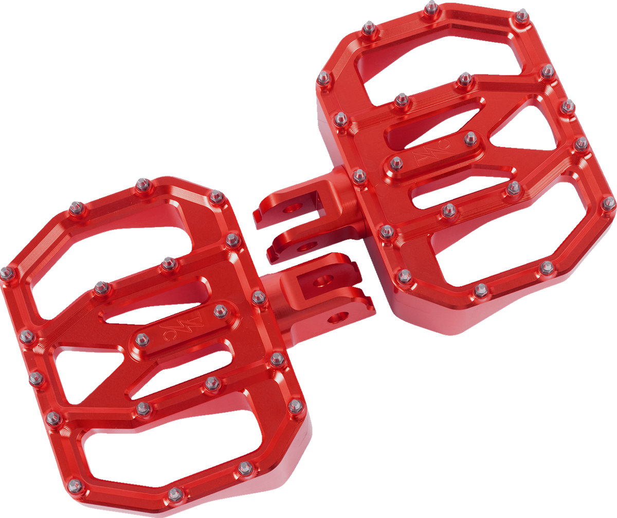 Thrashin Supply CO. Mini Aggressor Floorboards - Red - Front