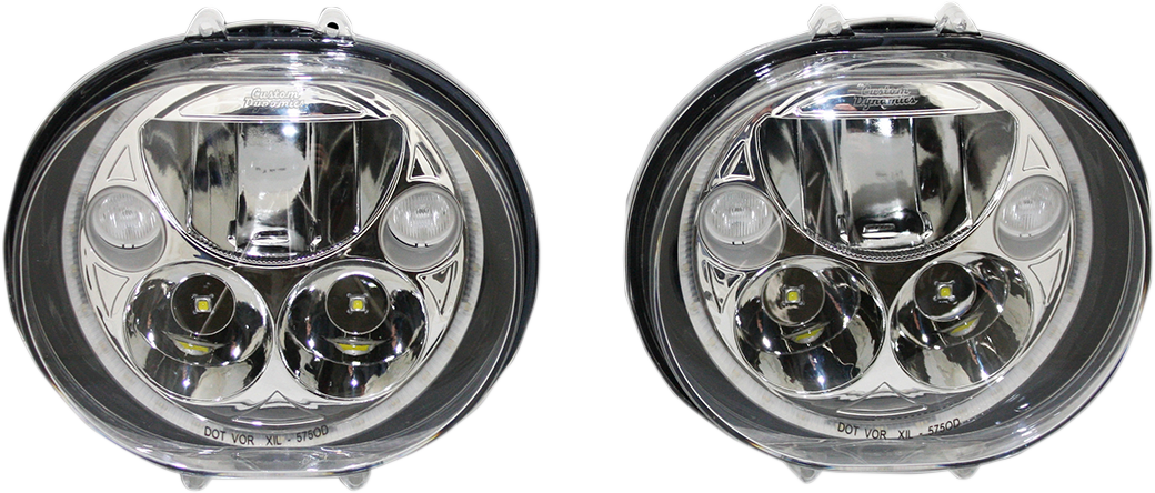 Custom Dynamics LED Headlight - 5-3/4" - Chrome