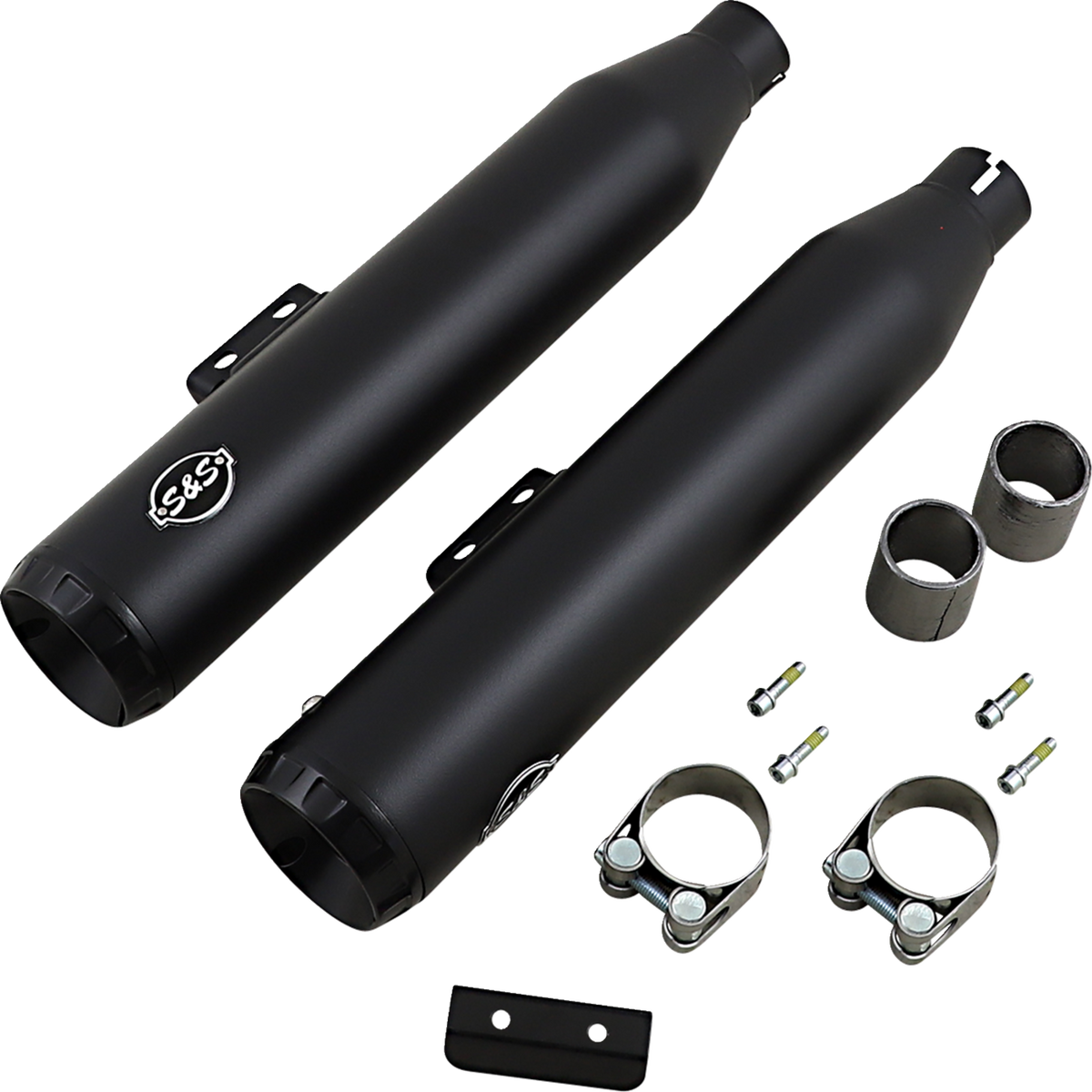 S&amp;S Cycle Grand National Slip-On Mufflers - Ceramic / Guardian Black