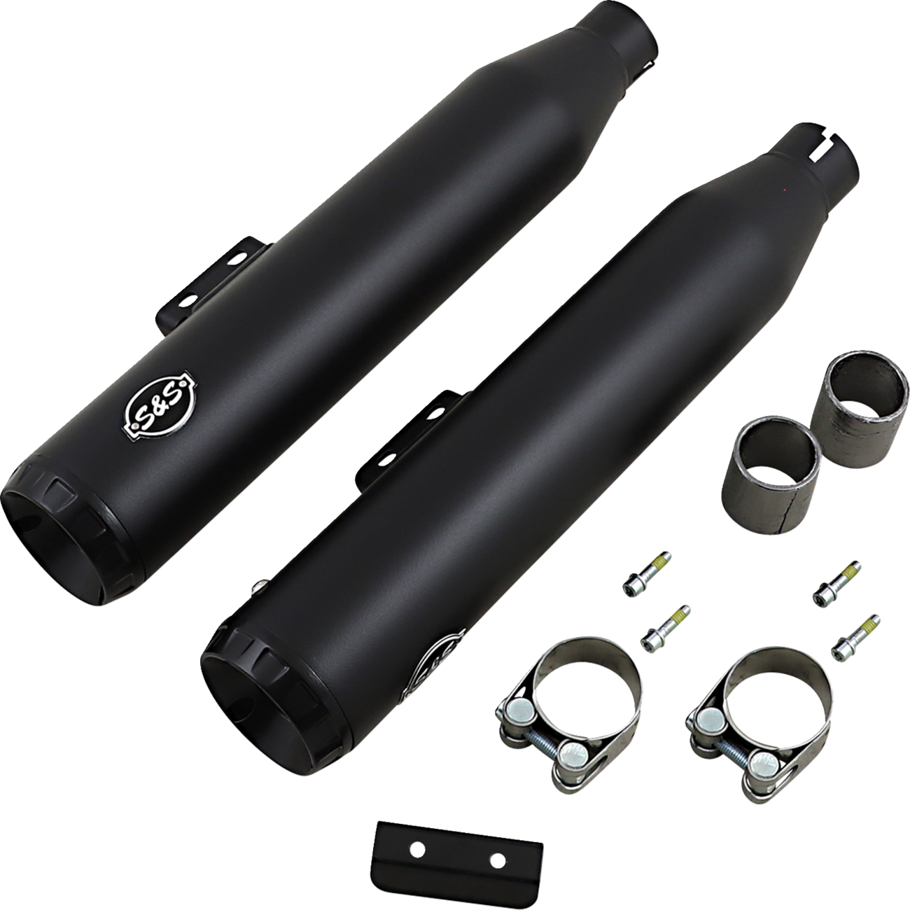 S&S Cycle Grand National Slip-On Mufflers - Ceramic / Guardian Black