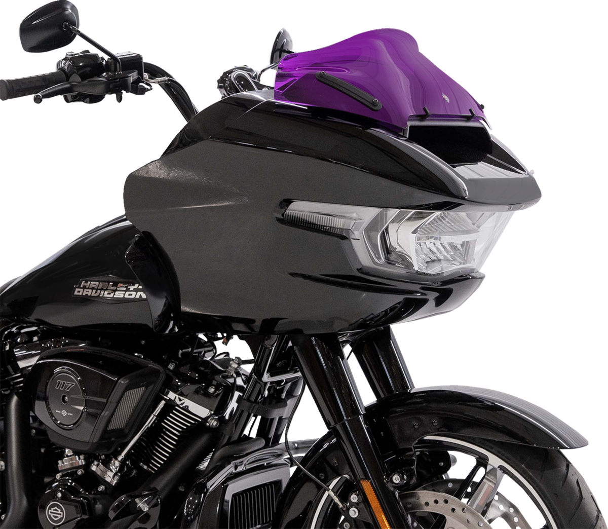 Klock Werks Kolor Flare® Windshield - 8" - Purple - '23-'25 FLTRX
