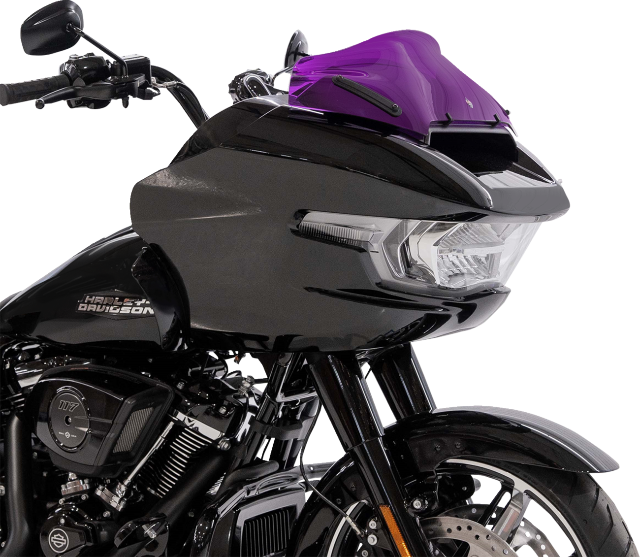 Klock Werks Kolor Flare® Windshield - 8" - Purple - '23-'25 FLTRX