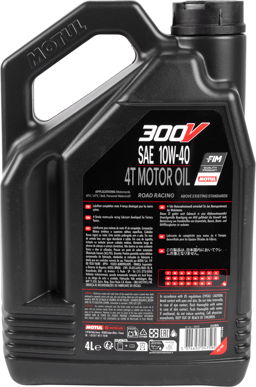 Motul 300V Factory Line Road Racing Synthetic 4T Engine Oil