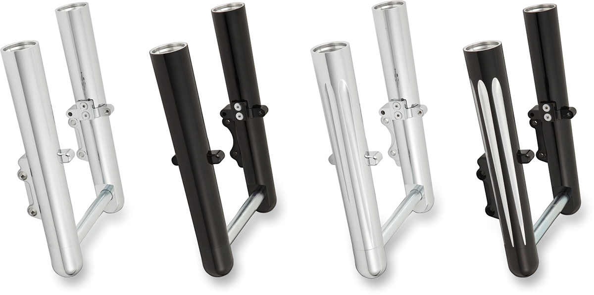 Arlen NESS Fork Legs - Black Anodized - Deep Cut - Dual Disc - '00-'07 FLT