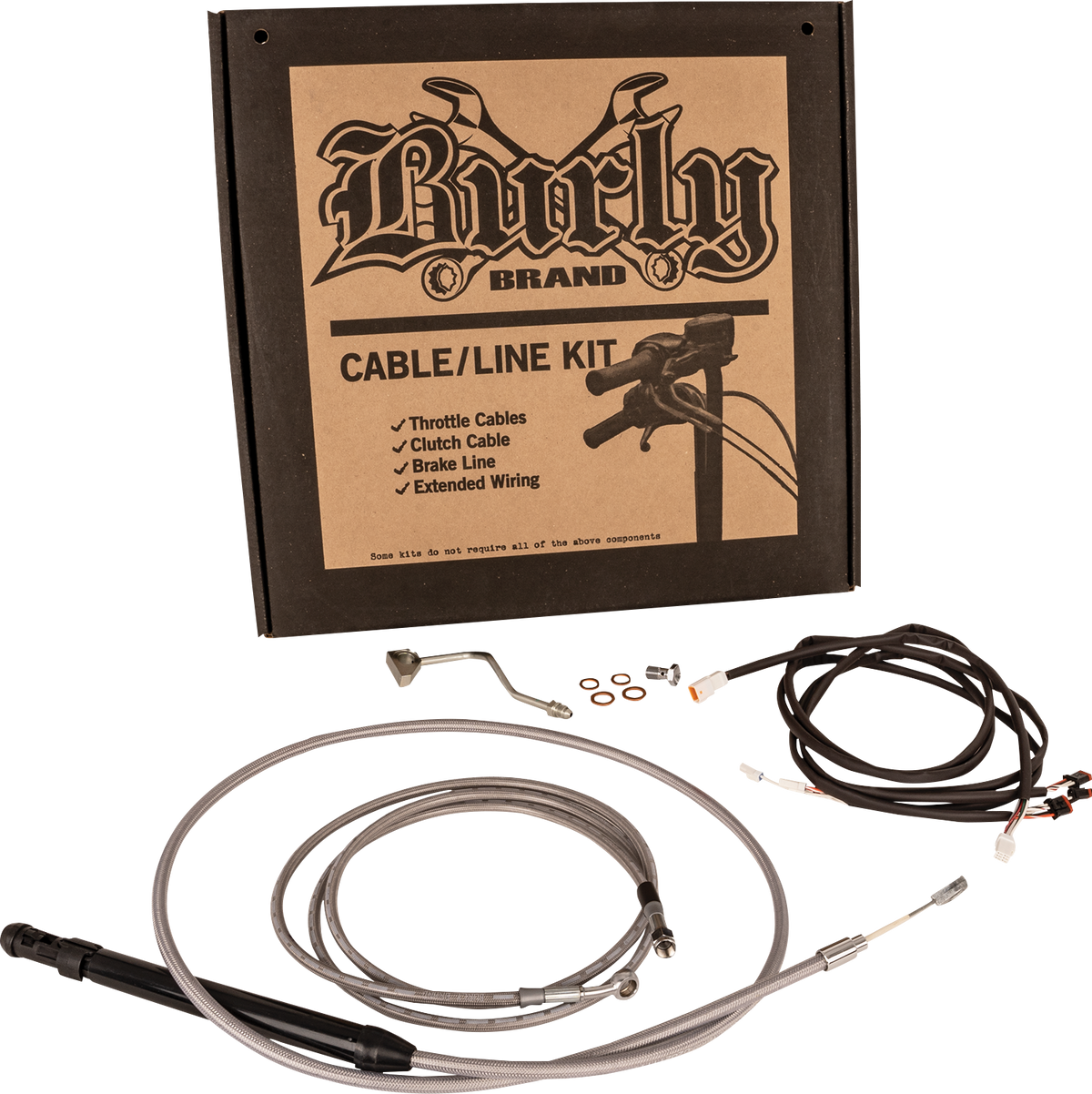 Burly Brand Touring Model Control Kit - Gorilla Ape Hanger - 16" - Stainless Steel
