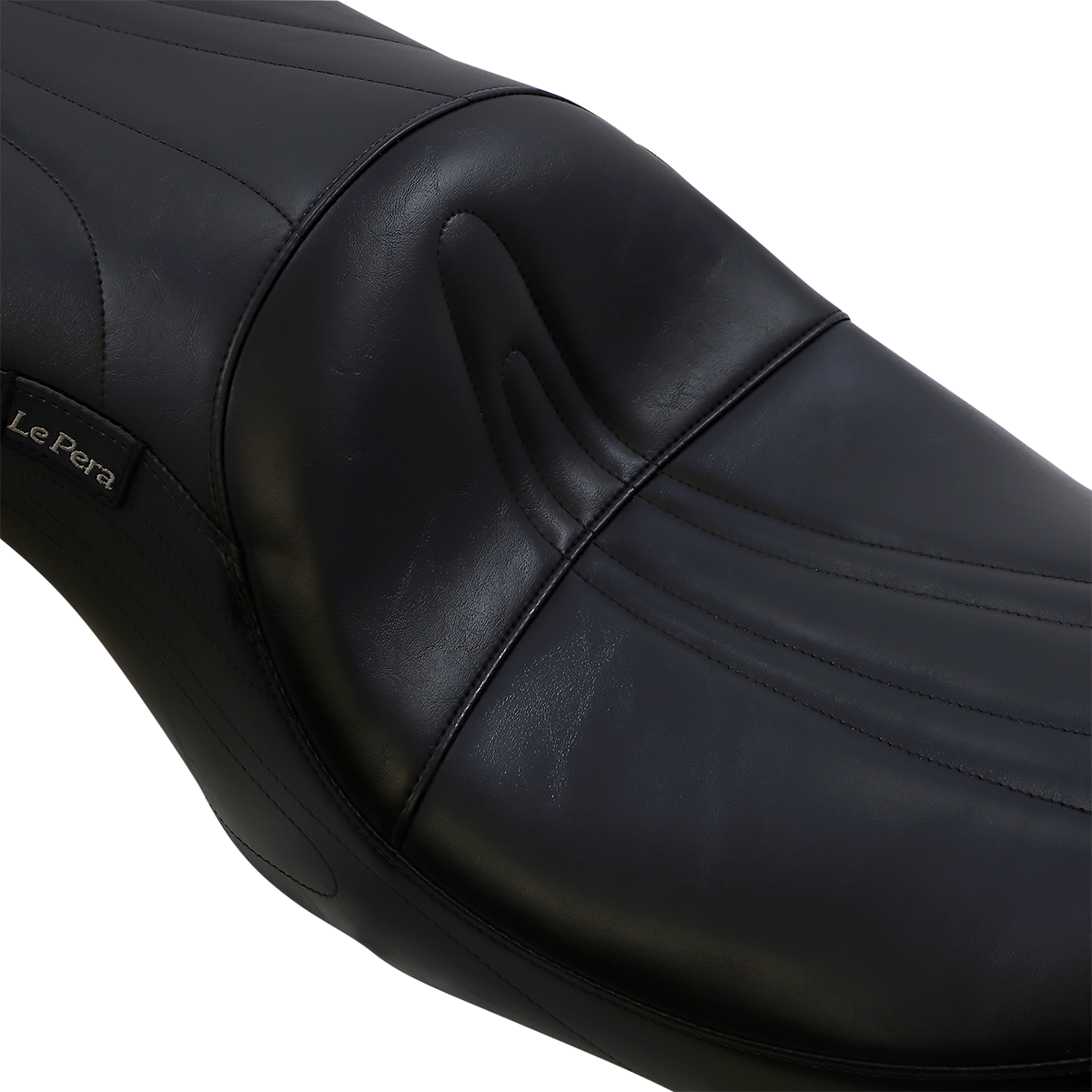 Le Pera Sorrento 2-Up Seat - Stitched - Black - FLHR '02-'07
