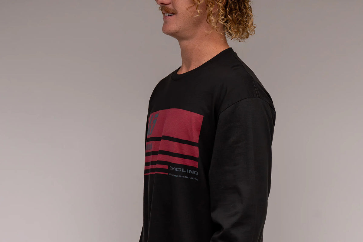 Yoshimura Racing Stripe Long Sleeve Tee Coal